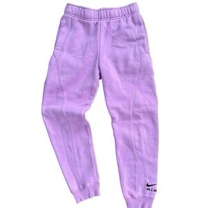 Nike Air Girls Purple Sweatpants with Logo Size Small